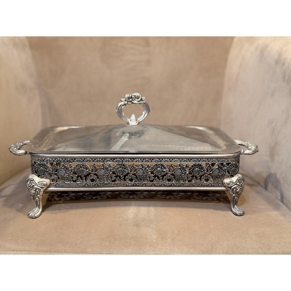 Godinger Silver Art 14" Rectangular Chafing Dish Buffet Server Casserole